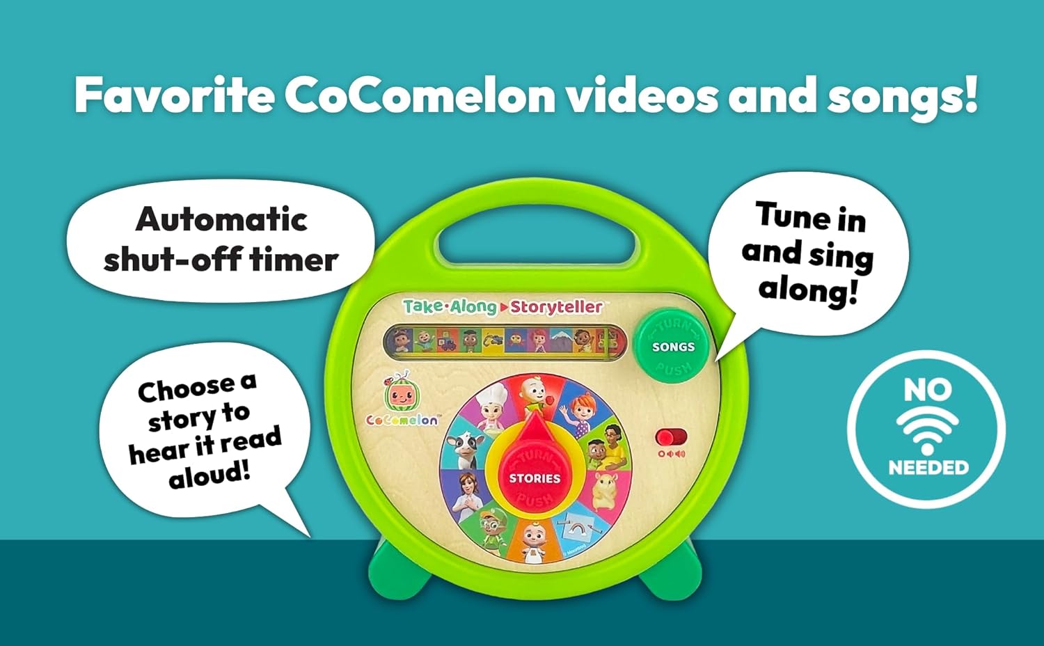 Cocomelon Interactive Electronic Take Along Storyteller with 11 books - Story and Song Carry Along Player      Paperback – December 17, 2024