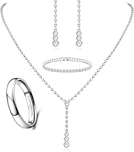 Jstyle 4MM Wedding Band Rings With Prom Jewelry Set-Ring Size 6- Silver