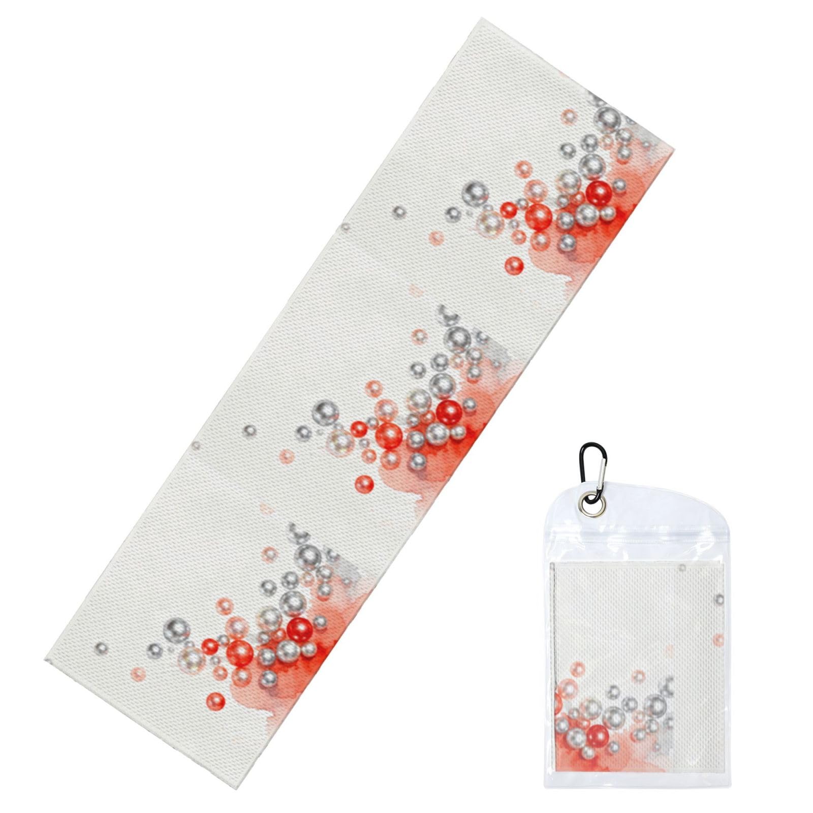 HGIUYDRD Pearl Print Cooling Sports Towel with PVC Carry Bag for Gym, Beach, Golf and World Cup Events