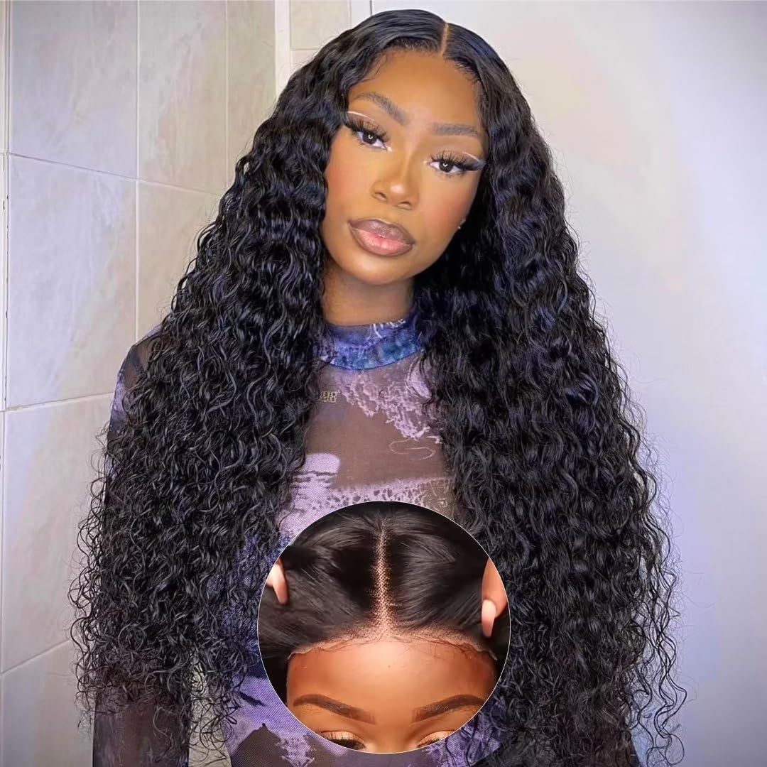 Daules 5x5 HD Lace Closure Wigs Human Hair Water Wave Wear
