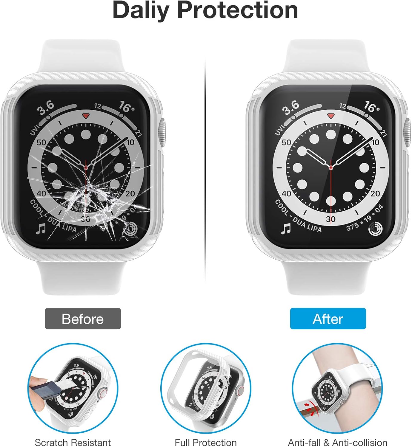 60% Off Discount Case Compatible with Apple Watch Series 6/SE/5/4,40mm Soft TPU Frame HD Glass Screen Protector Cover-6Pack(Red+Blue+Pink+DarkGreen+Black+White) Get Special Price Case Compatible with Apple Watch Series 6/SE/5/4,40mm Soft TPU Frame HD Glass Screen Protector Cover-6Pack(Red+Blue+Pink+DarkGreen+Black+White)