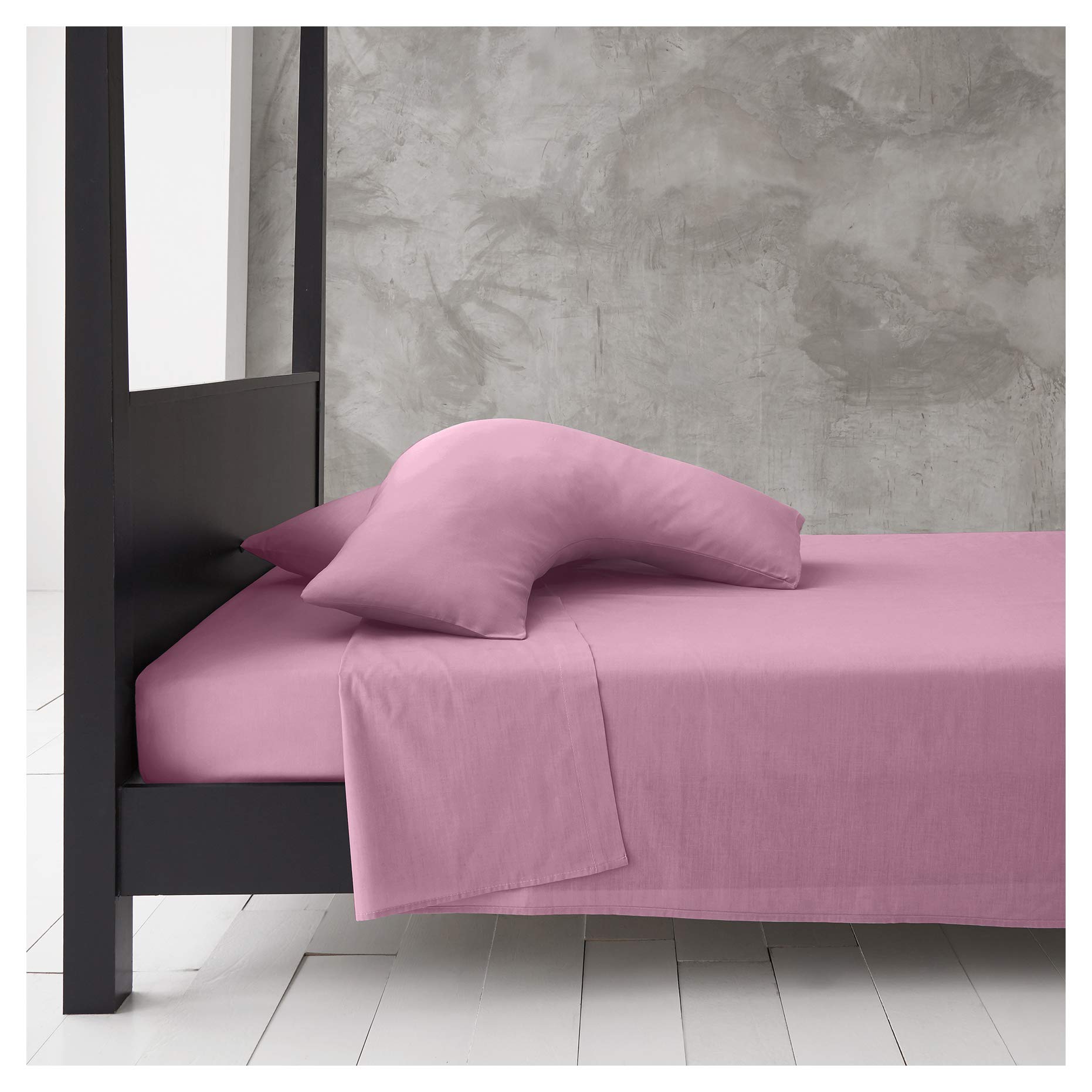 GC GAVENO CAVAILIA Gaveno Cavailia Plain Dyed Diamond V Shaped Pillow Case Polyester-Cotton (35 x 79 cm-Pink), 35x79 Cm