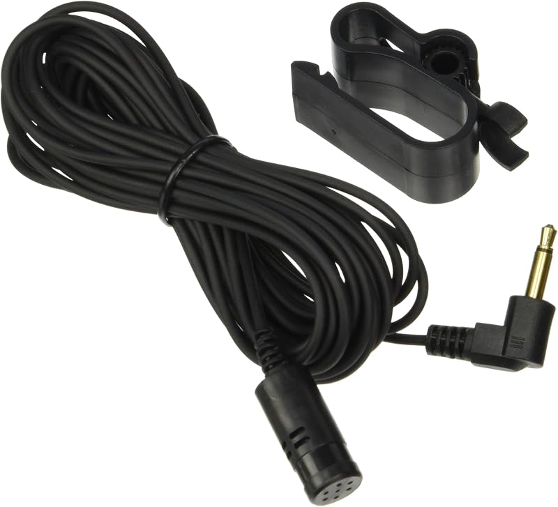 Micrófono de auto de 0.138 in de repuesto externo micrófono Bluetooth conjunto de micrófono para todos Kenwood JVC Sony Jensen Alpine Boss estéreo de auto unidad principal de vehículo reproductor de CD DVD radio navegación BT Audio Clip Mount