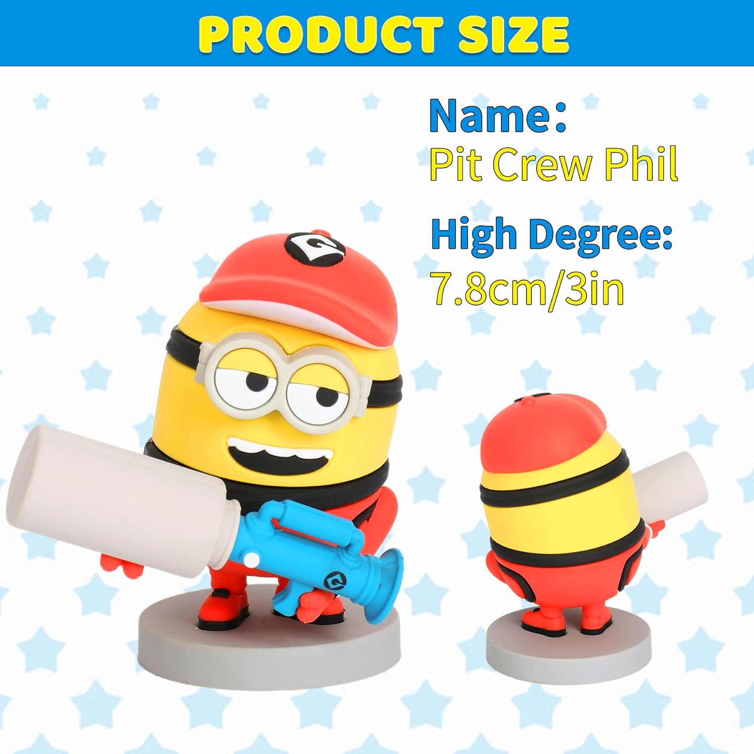 YOLOPARK Despicable Me 4 Toys,Collectible Minions Workwear Phil Decor Figures,3 Inch Minion Home Decorations for Desk and Shelf, Holiday Birthday Gifts for Ages 3 and Up - Image 3