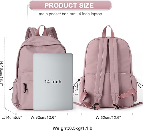 Miniatura 2 de Mochila ligera Mochila impermeable para estudiantes de secundaria, A-Violeta, Mochilas Daypack