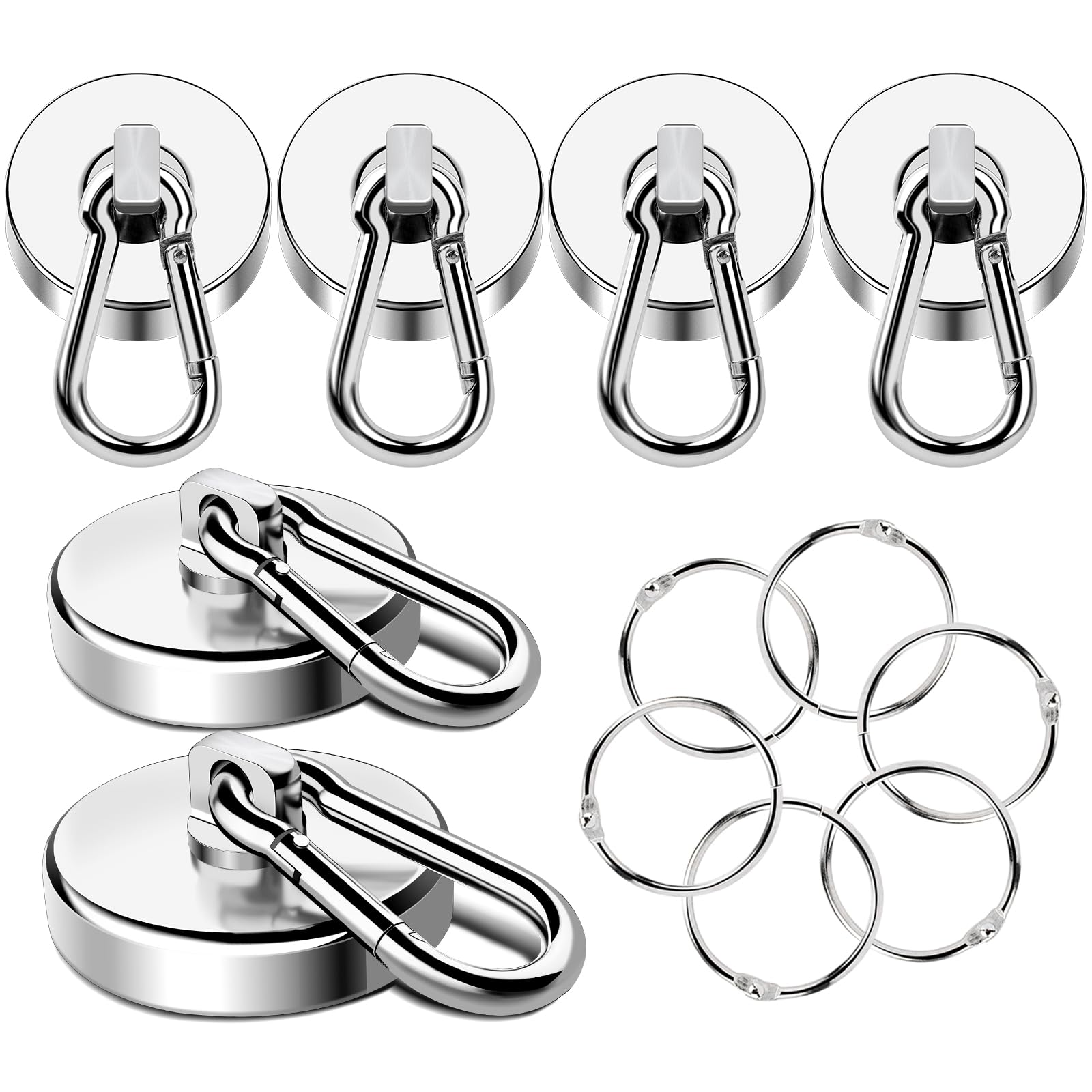 Heavy Duty Magnetic Hooks - 110LBS Strength -16