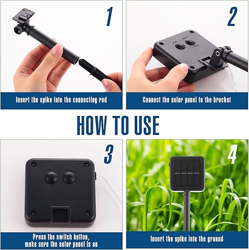 Miniatura 3 de VIHOSE 12 tiras de luces solares de Navidad para exteriores, 82 pies, 230 LED, impermeables, alambre de cobre, luces parpadeantes, 8 modos para