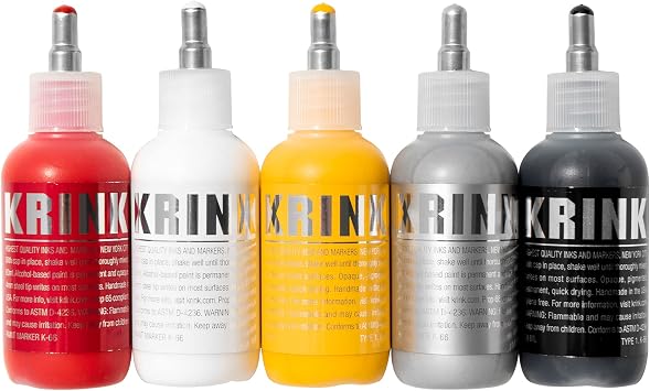 Krink K-66 Black Paint Marker - Vibrant and Opaque Fine Art Graffiti Markers for Unique Marks on Metal Paper Painted Surfaces and More - Alcohol-Based Krink Permanent Paint Markers for Lasting Lines