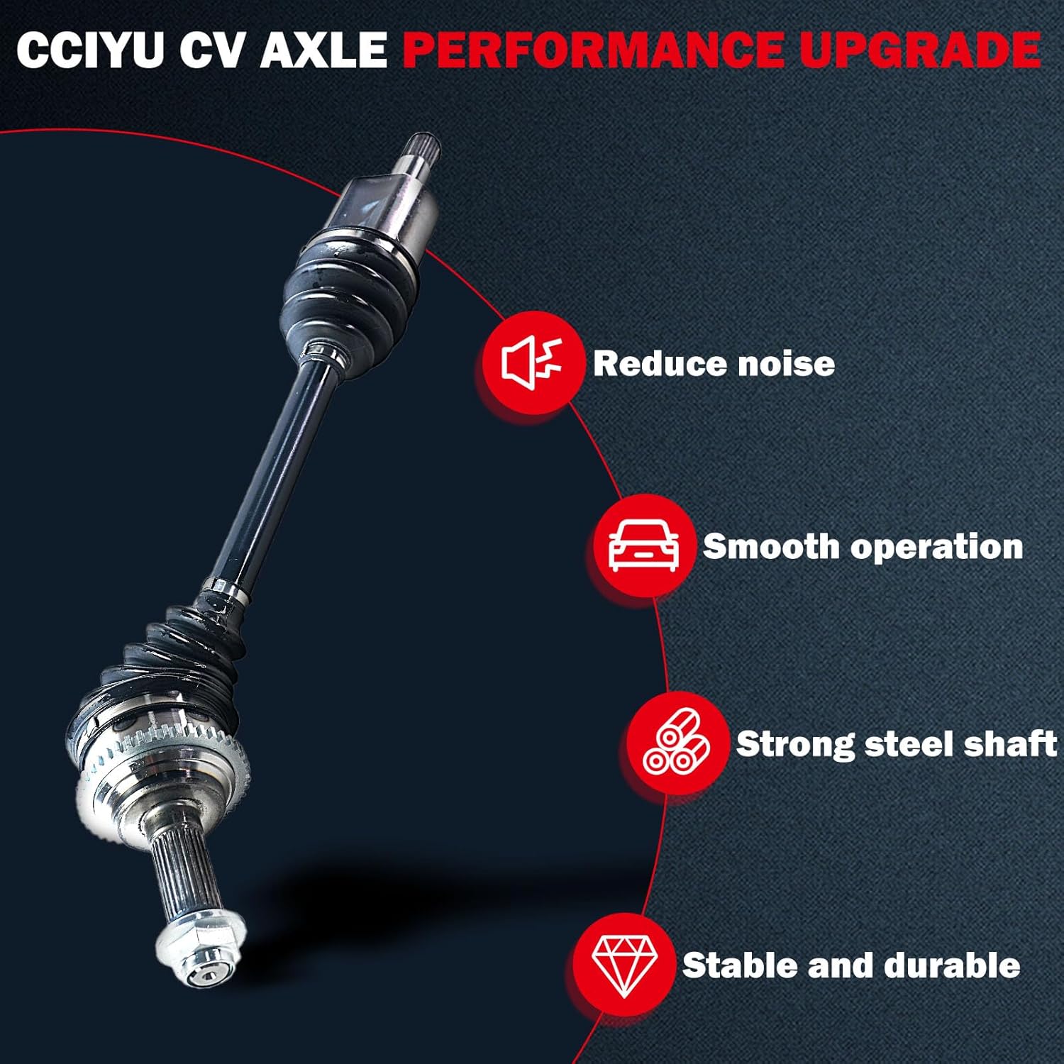 cciyu NCV47569 CV Axle Shaft Assembly Fit For Mazda 6 2.3L 2003-2005 Front Left Drive Side