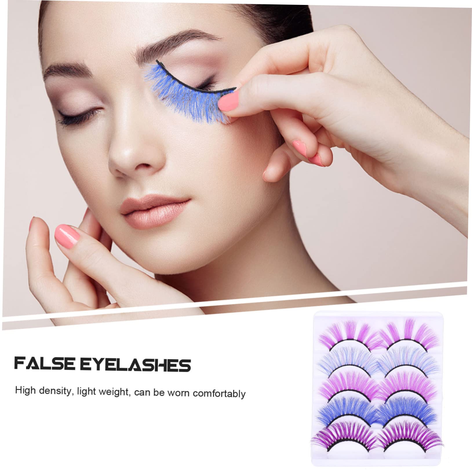 FRCOLOR 25pares Pestañas Postizas Coloridas Extensiones De Pestañas Suaves Para Maquillaje Profesional y Eventos Especiales