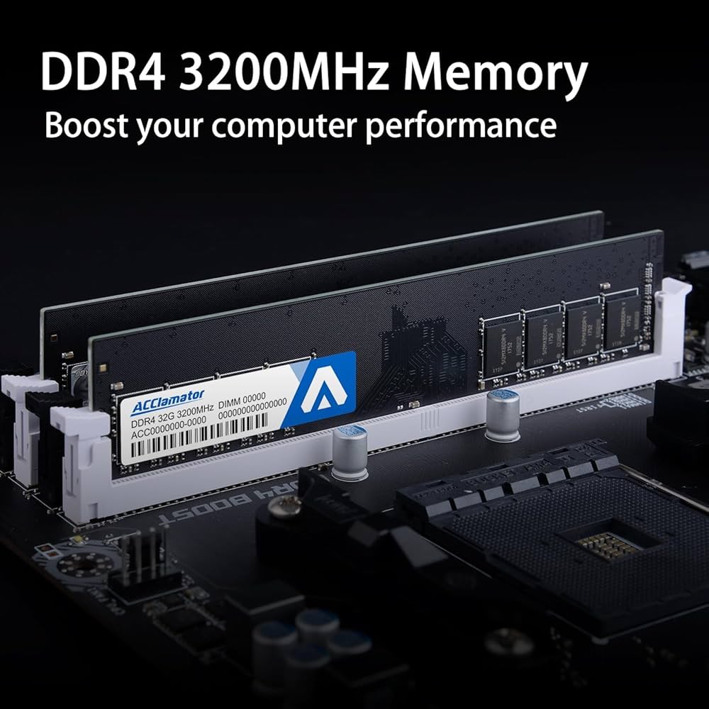 Acclamator DDR4 32GBメモリ DDR4 RAM 32GB (2x16GB) 3200MHz PC4-25600 CL18 1.35V 288-pin