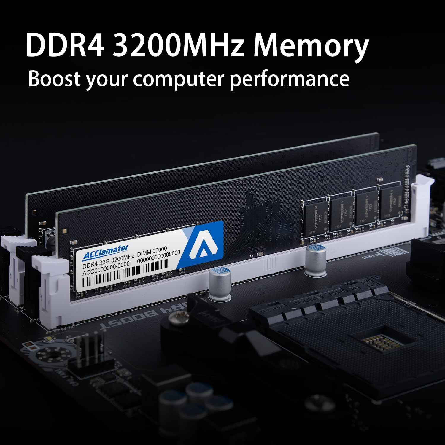 Acclamator DDR4 32GBメモリ DDR4 RAM 32GB (2x16GB) 3200MHz PC4-25600 CL18 1.35V 288-pin