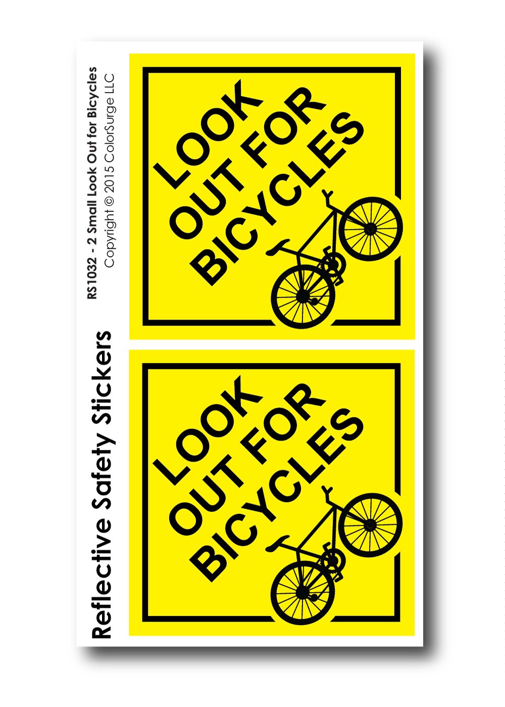 Look Out for Bicycles Reflective (2 Small Decals)