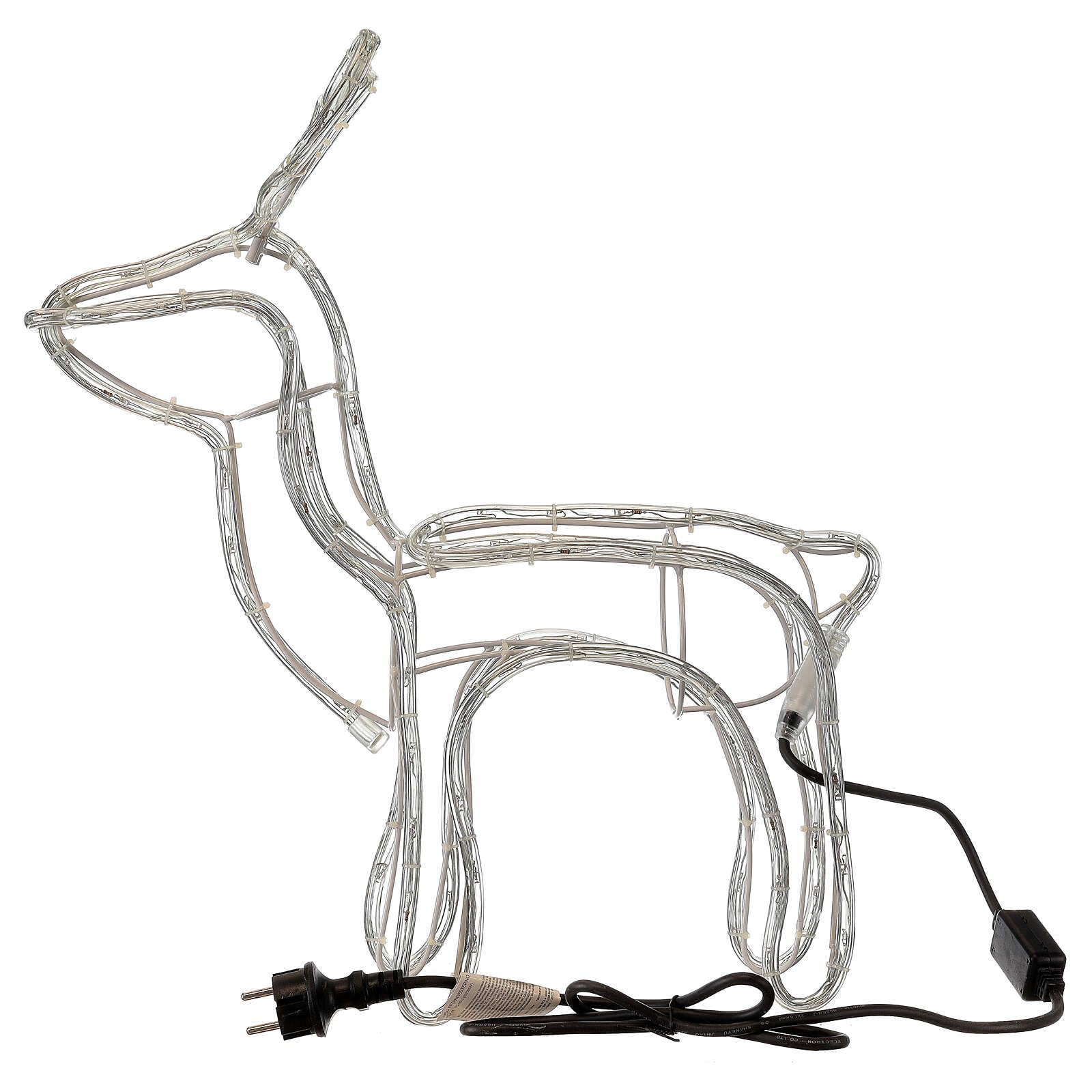 Holyart Leuchtfiguren: Leuchtendes Rentier mit 120 warmweißen LEDs für den Außenbereich, 55 cm