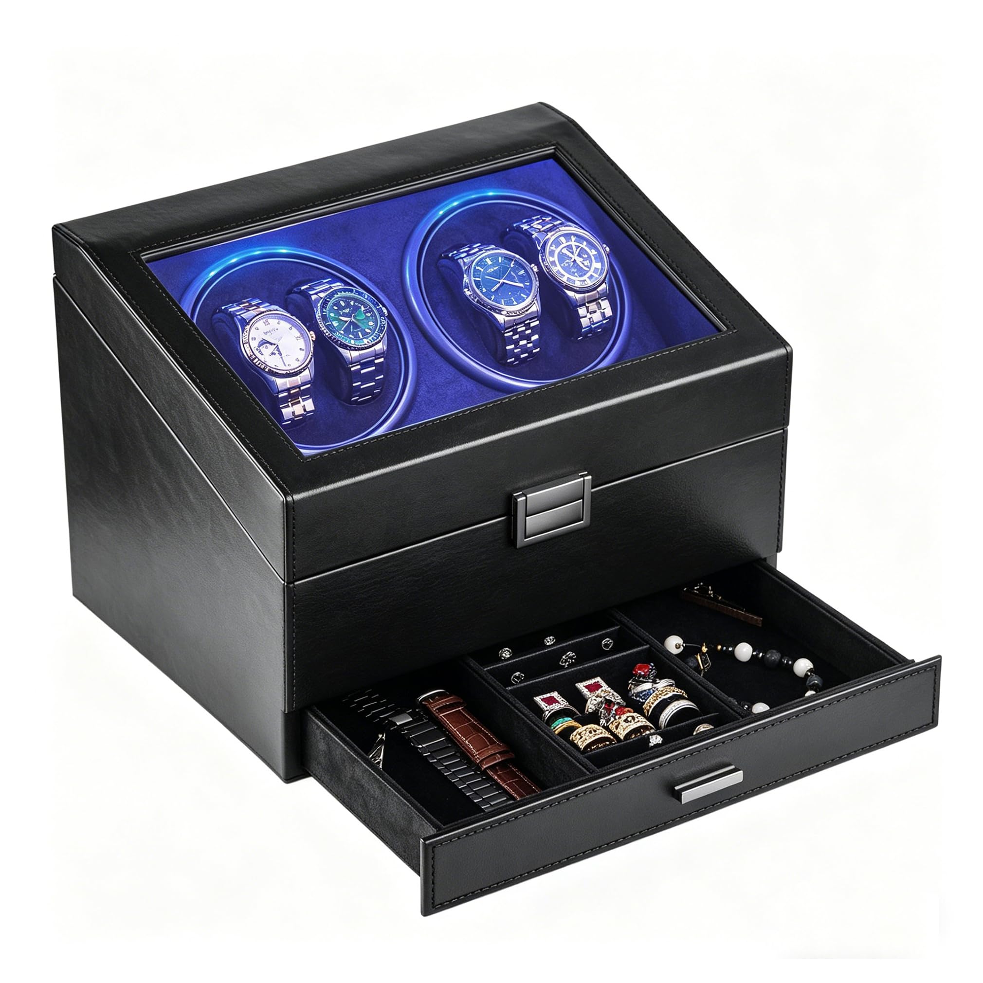 J&T Technology Watch Winder for 4 Automatic Watches