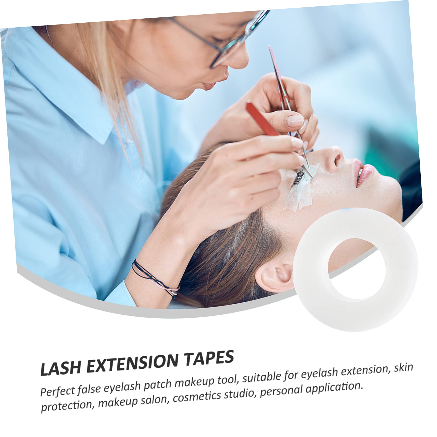 Ipetboom 5sets Classic Eyelash Extensions Tape Non-woven Lash Grafting Tapes Skin-friendly Breathable 10pcs*5