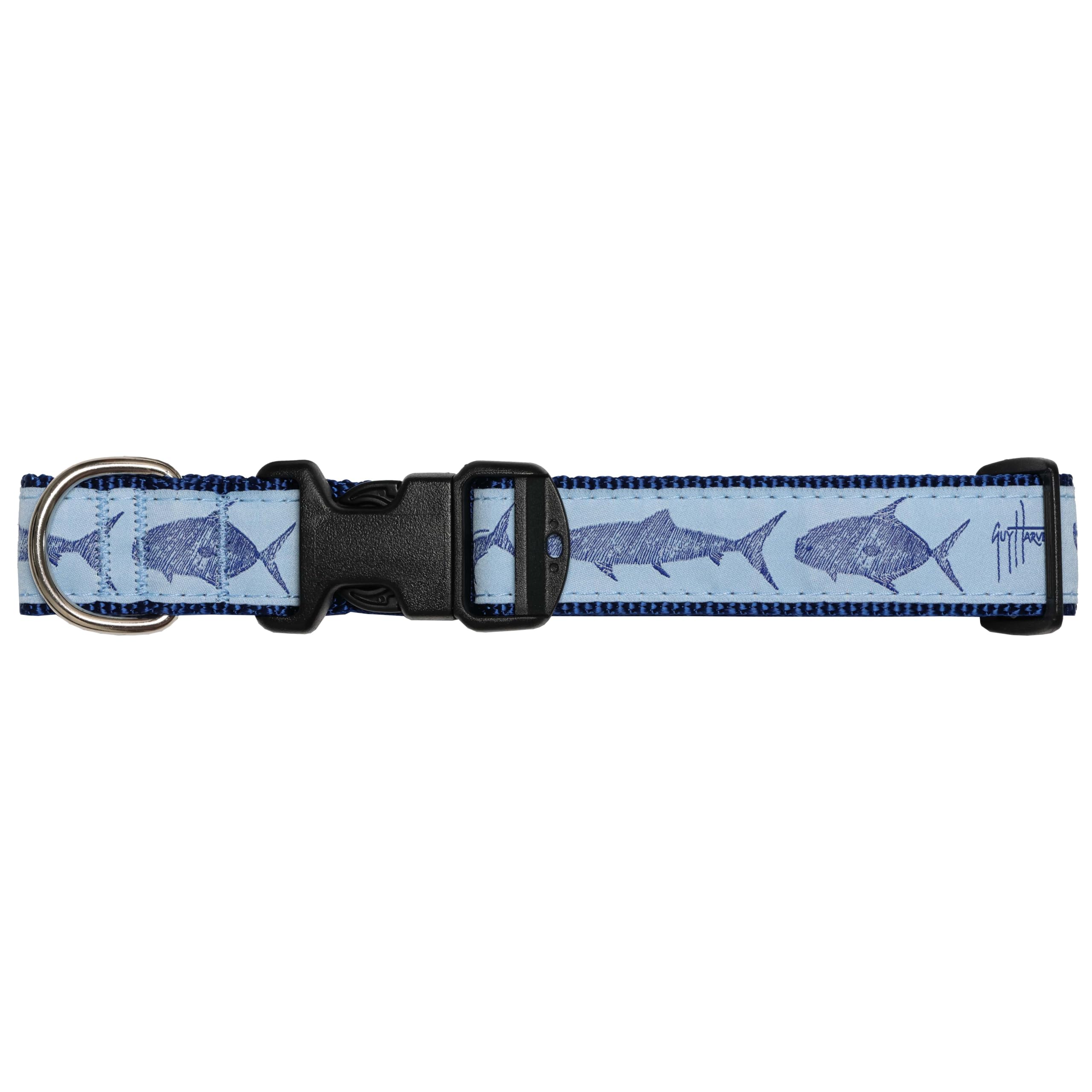 Guy Harvey Dog Collars (Turquoise Keys Slam, Medium 1¼ 12”-20”)