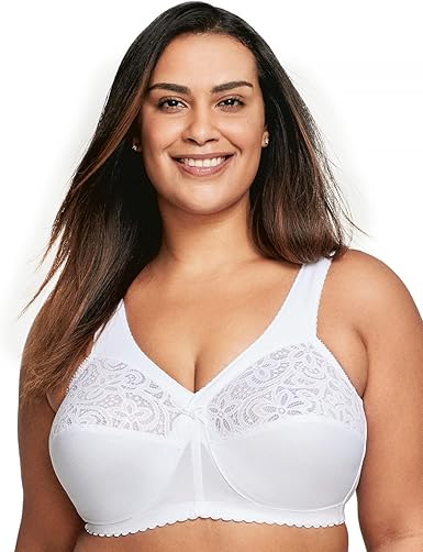 Glamorise Women's Plus Size MagicLift Cotton Support Bra Wirefree #1001
