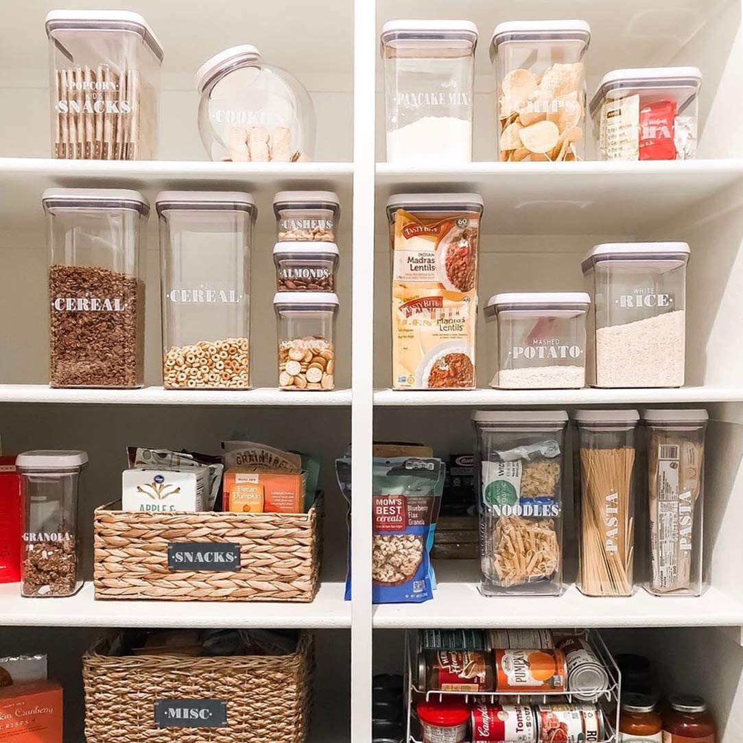 Talented Kitchen 144 White Farmhouse Pantry Labels White Pantry Label