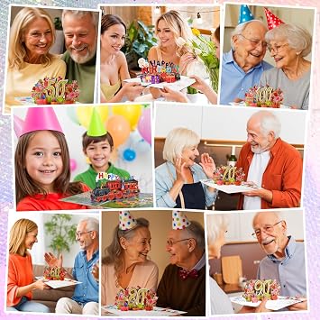 100th Birthday Card Pop Up 100th Birthday Cards Happy 100th Birthday Card 3D Flower Birthday Greeting Cards for Men Women Husband Wife Mom Dad Grandma Grandpa Friends.