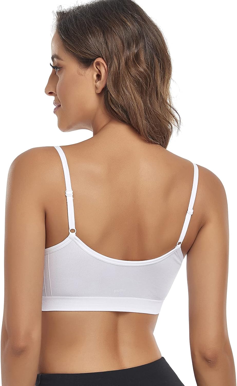 Litthing Bralettes Padded for Women Cami Strap Bra Seamless Sportsbra Wireless Comfort Yoga Lightly T-Shirt Tank Tops - Image 5
