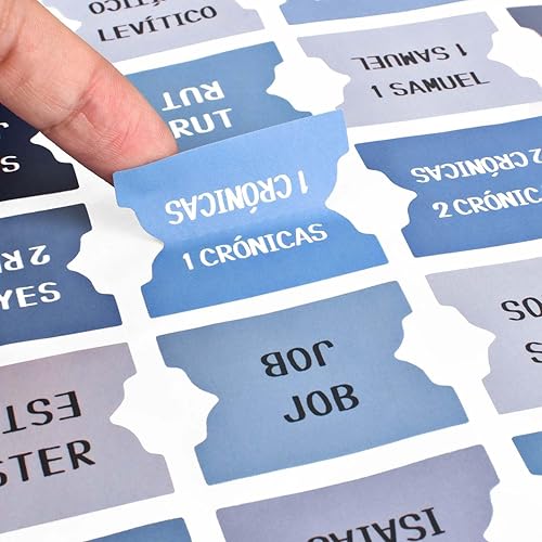 Miniatura 3 de Pestañas bíblicas en español Pestañas para Biblias en Español con marcapáginas y tarjeta guía Suministros elegantes de estudio bíblico para mujeres