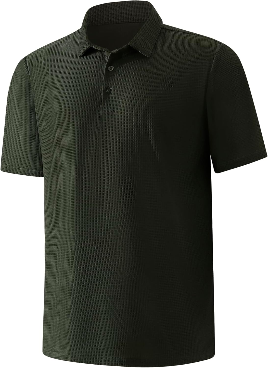 Mens Golf Shirt Short Sleeve Moisture Wicking Performance Solid Casual Collared Golf Polo Shirts for Men
