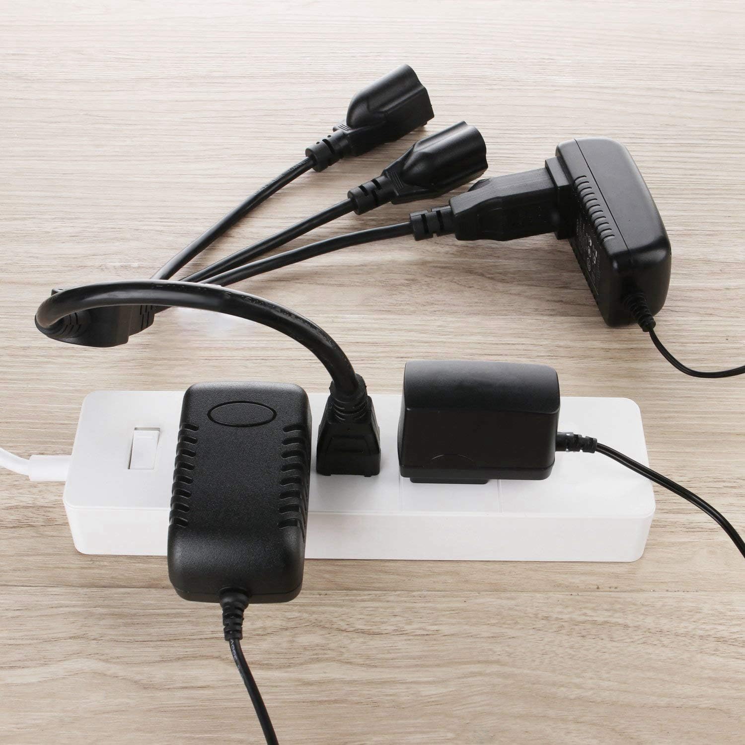 [UL Listed] FUHAIHE 1 to 3 Outlet Power Splitter Cord 3.3FT/1M (NEMA 5-15P to NEMA 5-15R) 16AWG Heavy Duty Cable Strip Outlet Saver : Tools & Home Improvement