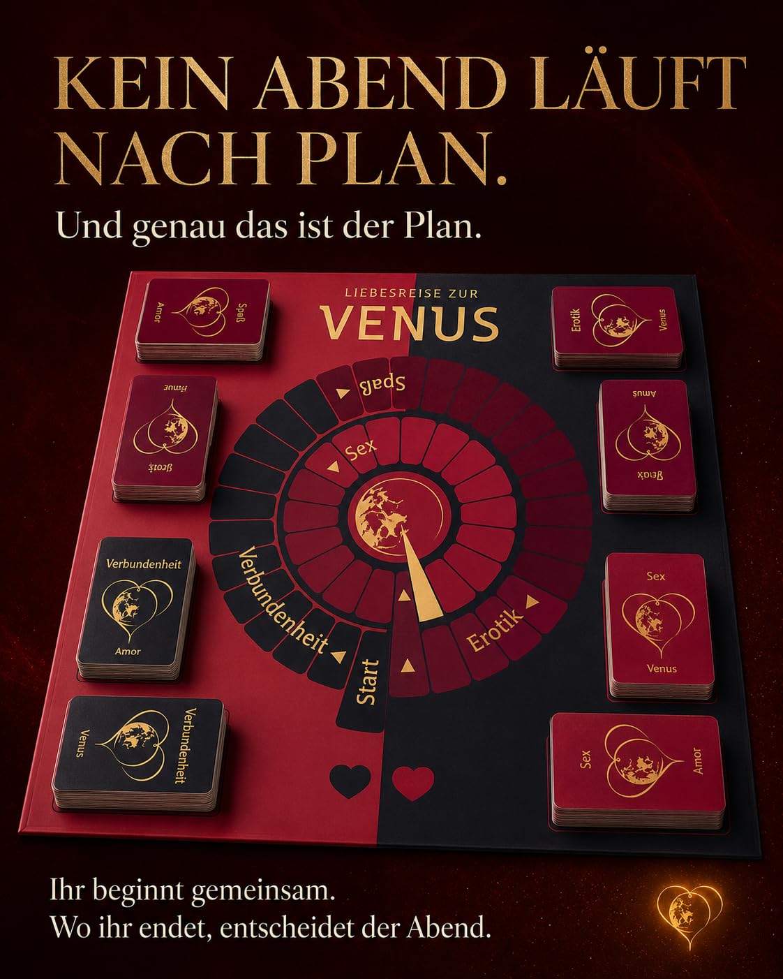 Mehr Nähe, Sex & Leidenschaft: Das Premium Brettspiel für Paare mit 4 Sextoys & 220+ Karten | LIEBESREISE ZUR Venus® Sexspiel | Paargeschenk für Date Night, Jahrestag & Hochzeitstag | Liebesspiel