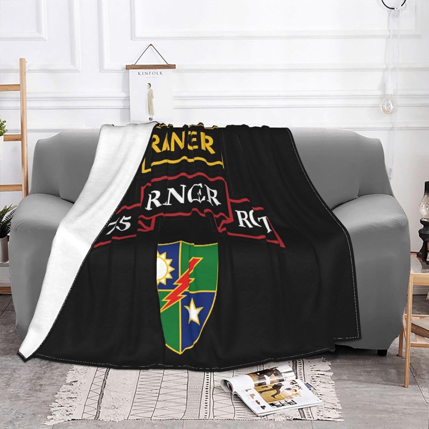 US 75th Ranger Regiment Cozy Up with Our Ultra-Soft Fleece Blanket - Perfect for Home and Travel 60"x50"