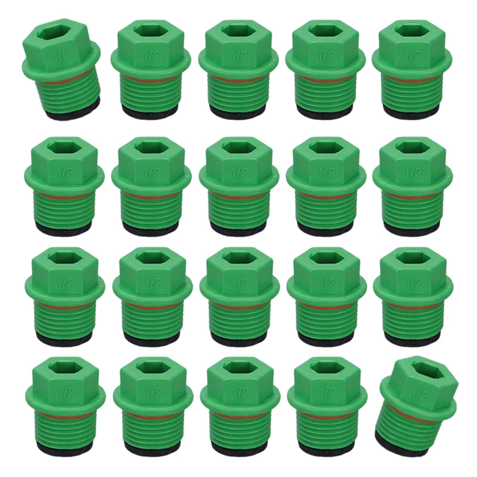 Tsophreniq D 20 Pack Industrial Plugs Reinforce Threads For Hot/Col Water Pipelines Easy Installation Irrigation Structure Pipe Plug