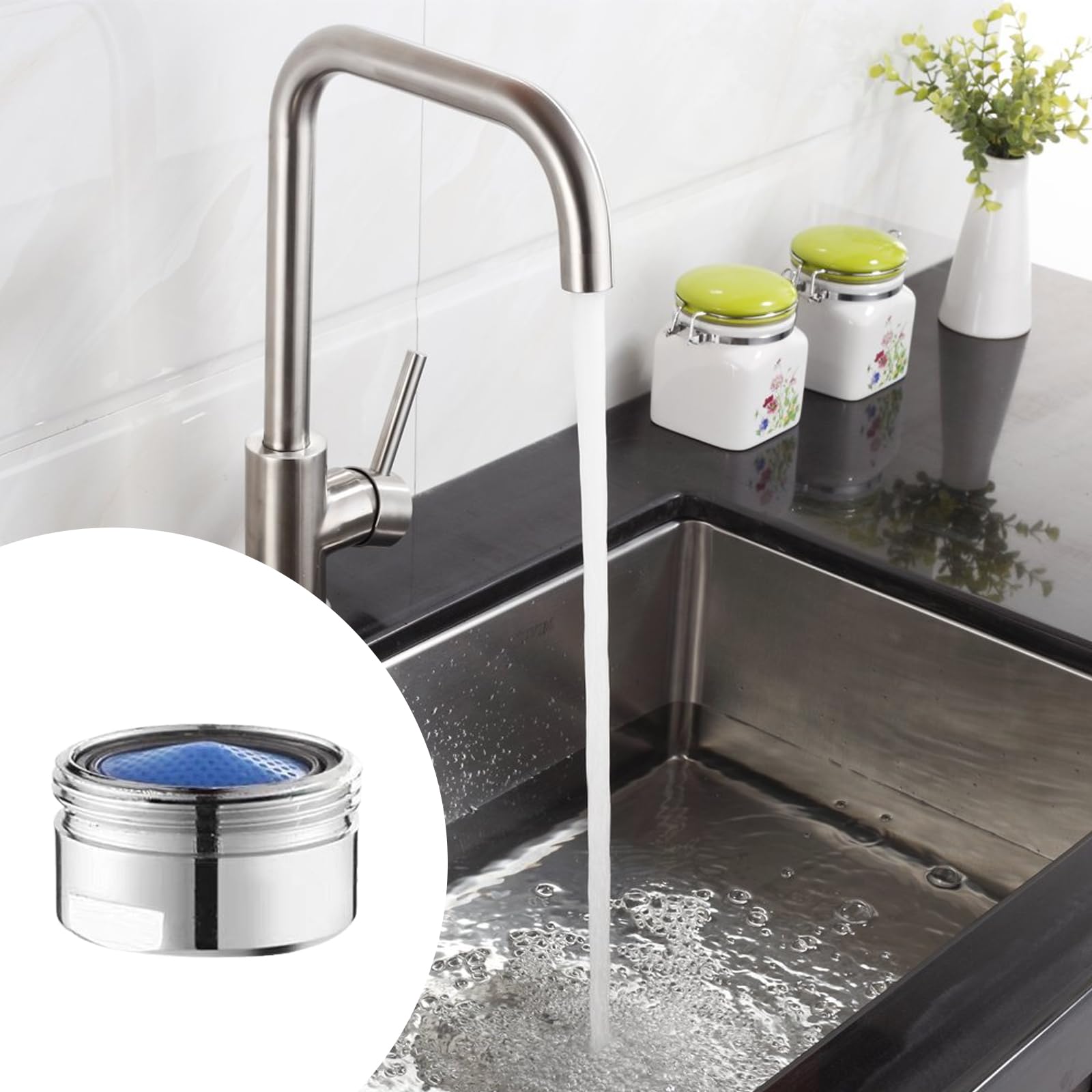 M22, 6 pezzi 22 mm, filettatura maschio aeratore acqua setaccio per rubinetto, filtro per rubinetto, filtro antispruzzi per bagno cucina
