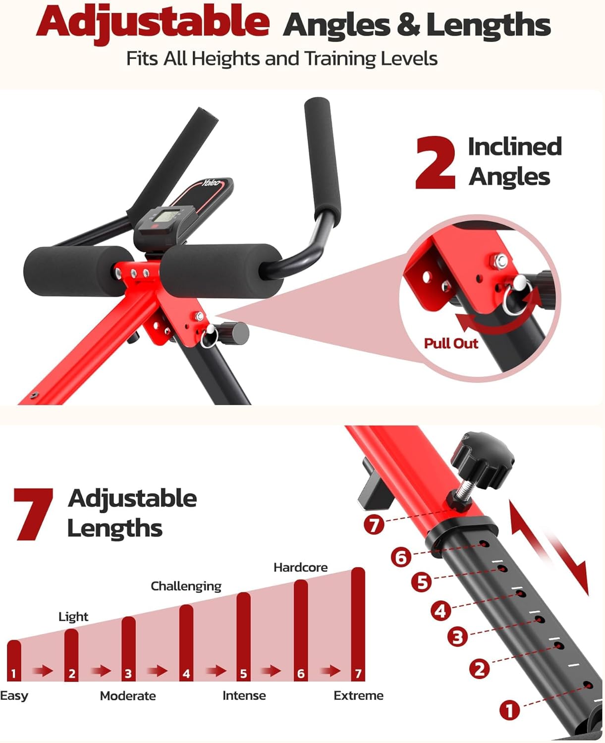 Yoleo 2 In 1 Ab &Amp; Rowing Machines For Home, Foldable Ab Work...