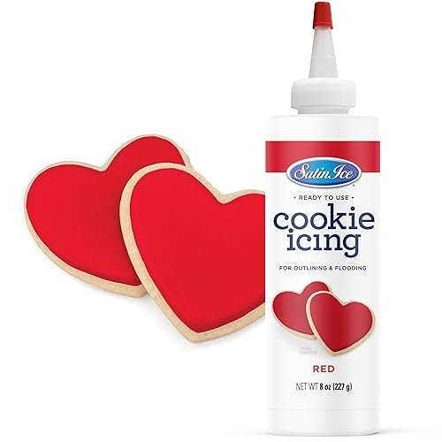 Satin ice Red Cookie Icing - 8oz - Bottle