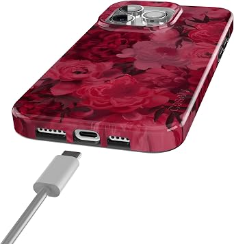 Casely iPhone 15 Pro Case | Romance Novel | Moody Floral | Compatible with MagSafe | Classic Ultra Slim Design