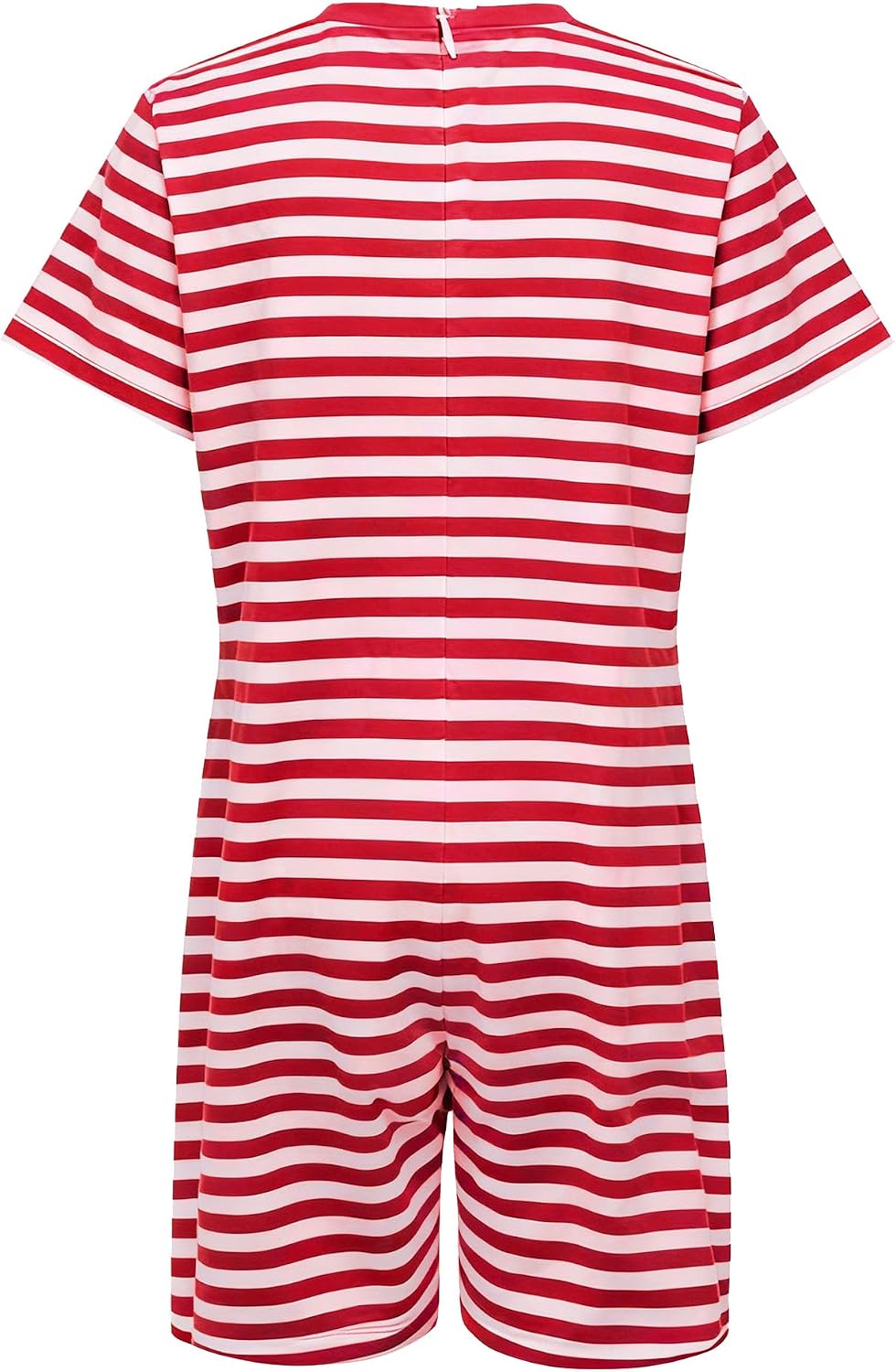 DINORMIN Girls Anti-strip Romper Stripe Adaptive Jumpsuit Sensory Friendly Clothes for Casual Daily Life