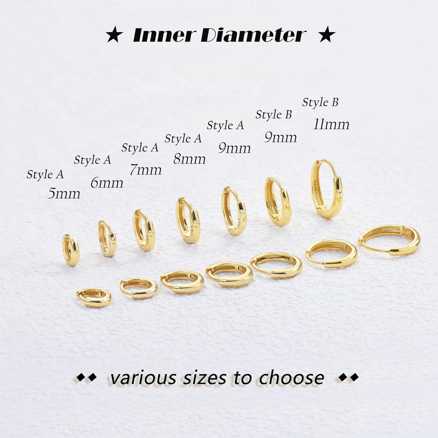 Small Gold/Silver Hoop Earrings for Women Men -18K Real Gold Plated Over Solid 925 Sterling Silver Huggie Earrings Hypoallergenic Gold Earring for Cartilage Jewelry Gift - Image 8