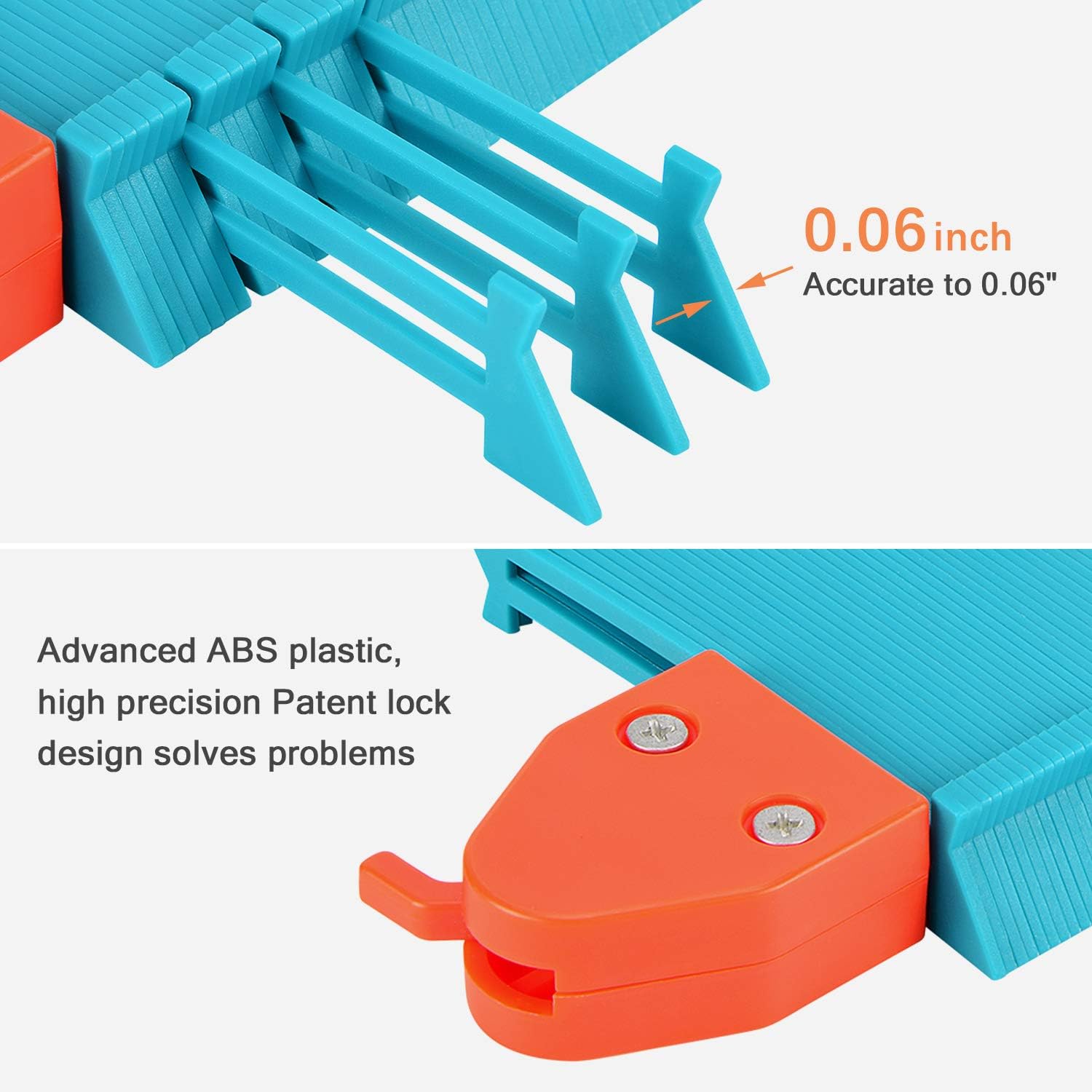 One Sight 2Pcs Contour Gauge with Locking Mechanism, 5 Inch and 10 Inch Contour Duplication Gauge Profile Gauge with Lock Instant Template Shape Contour Duplicator