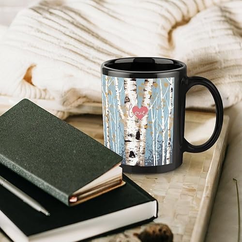 Miniatura 6 de Love Birch Tree Mug Large Ceramic Coffee Mug Tea Cups with Handle Elegant Personalized Mugs Funny Novelty Heat Resistance Cup Luxurious Cups for
