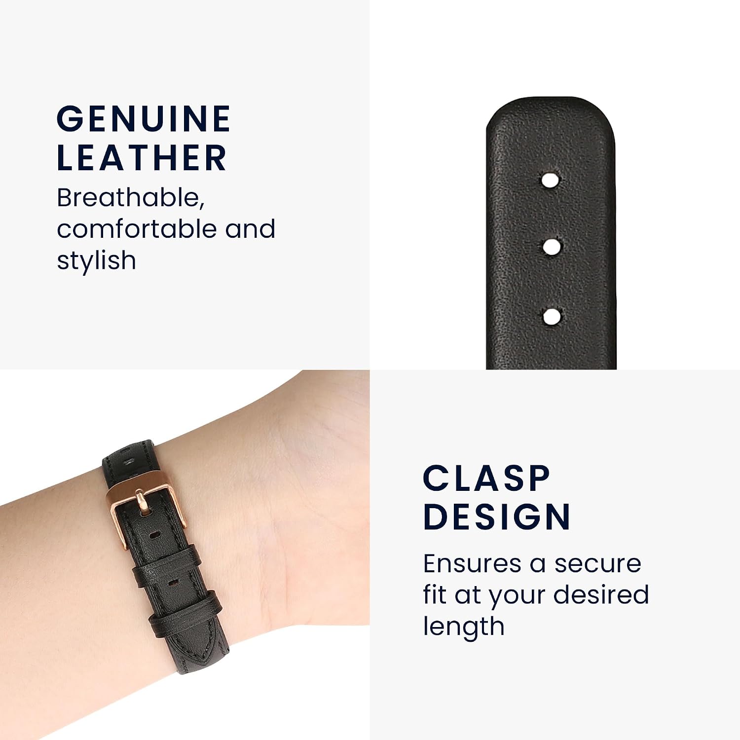 kwmobile Strap for Garmin Lily Sport Watch - Fitness Tracker Replacement Band - Sports Wristband with Clasp image 4