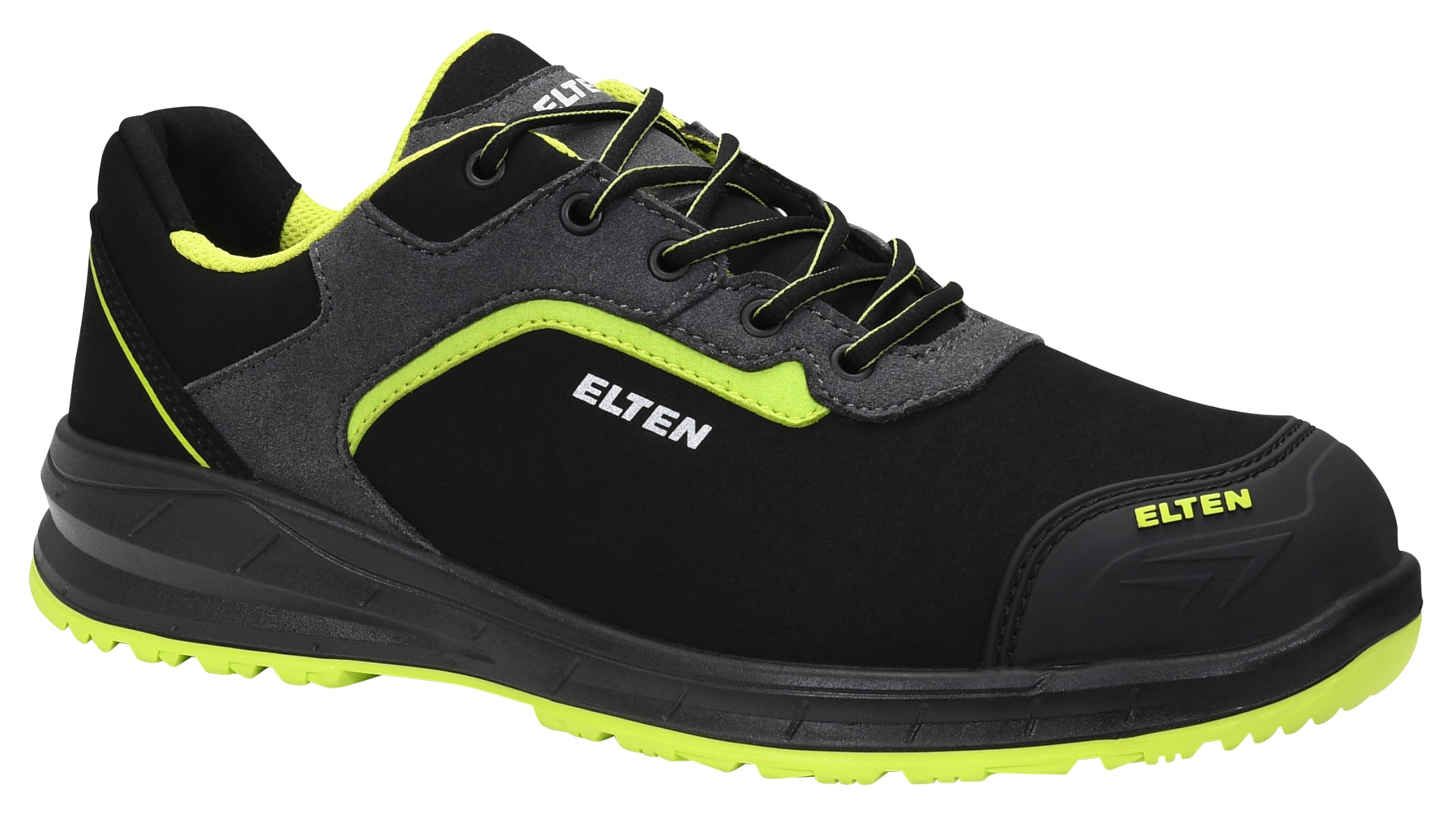 ELTEN Loan XXSports Pro Black-Lime Low ESD S3 | Sicherheitsschuhe für Damen & Herren, Stahlkappe, leicht, atmungsaktiv