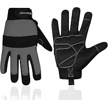 SAWANS Safety Work Gloves Gardening Working Gloves Mens Women Mechanic Construction Utility Flexible Padded Palm Protection
