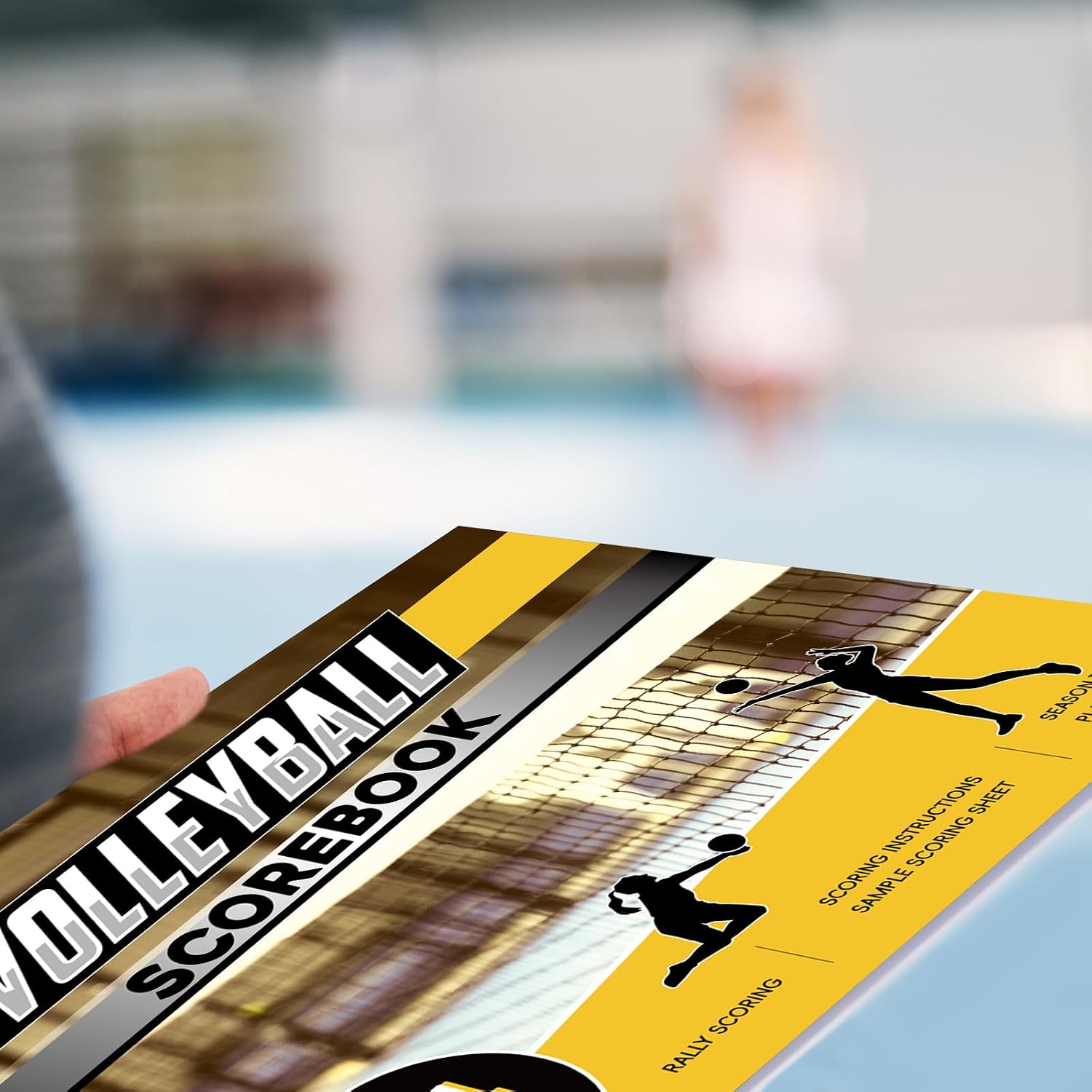gisgfim Volleyball Scorebook 9x12 Inch Score Keeping Book for Stats with Season Totals and Team Roster Sheet Volleyball Coaching Supplies for High School Youth Little League Adult 24 Matches(2 Pack)
