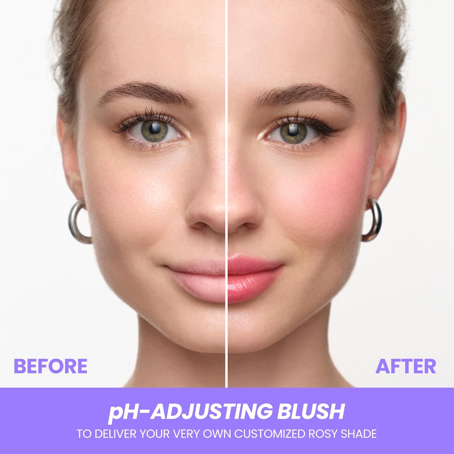 Wonderskin Cream Blush Stick pH-Activated - pHlush Stick Multi-Use, Cream Tint for Cheeks and Lips, Cooling Nourishing Color-Adjusting Makeup - Image 3