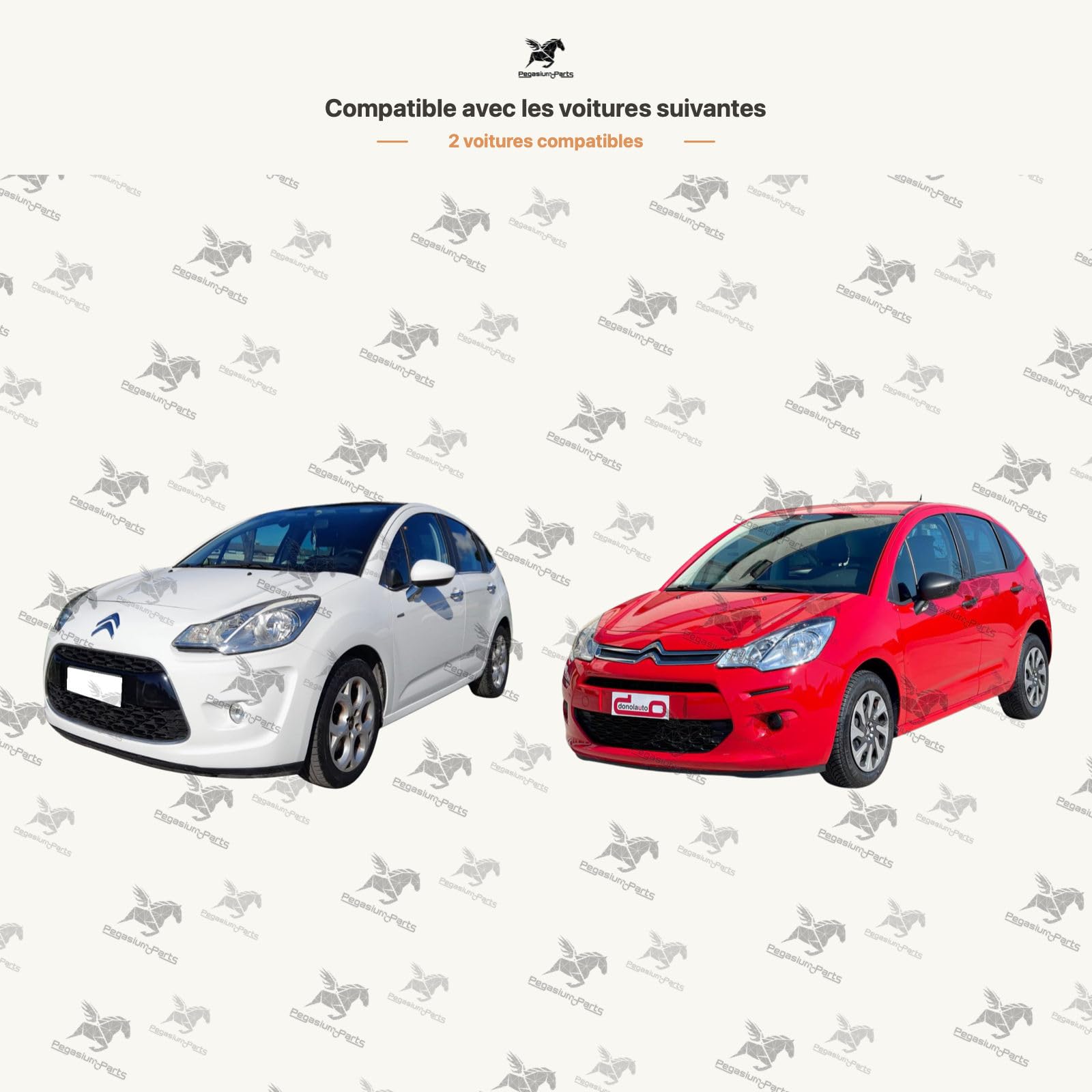 Pegasium LÈVE-VITRE AVANT DROIT AVEC MOTEUR pour [CITROEN] C3 (06/2010 → 07/2016)
