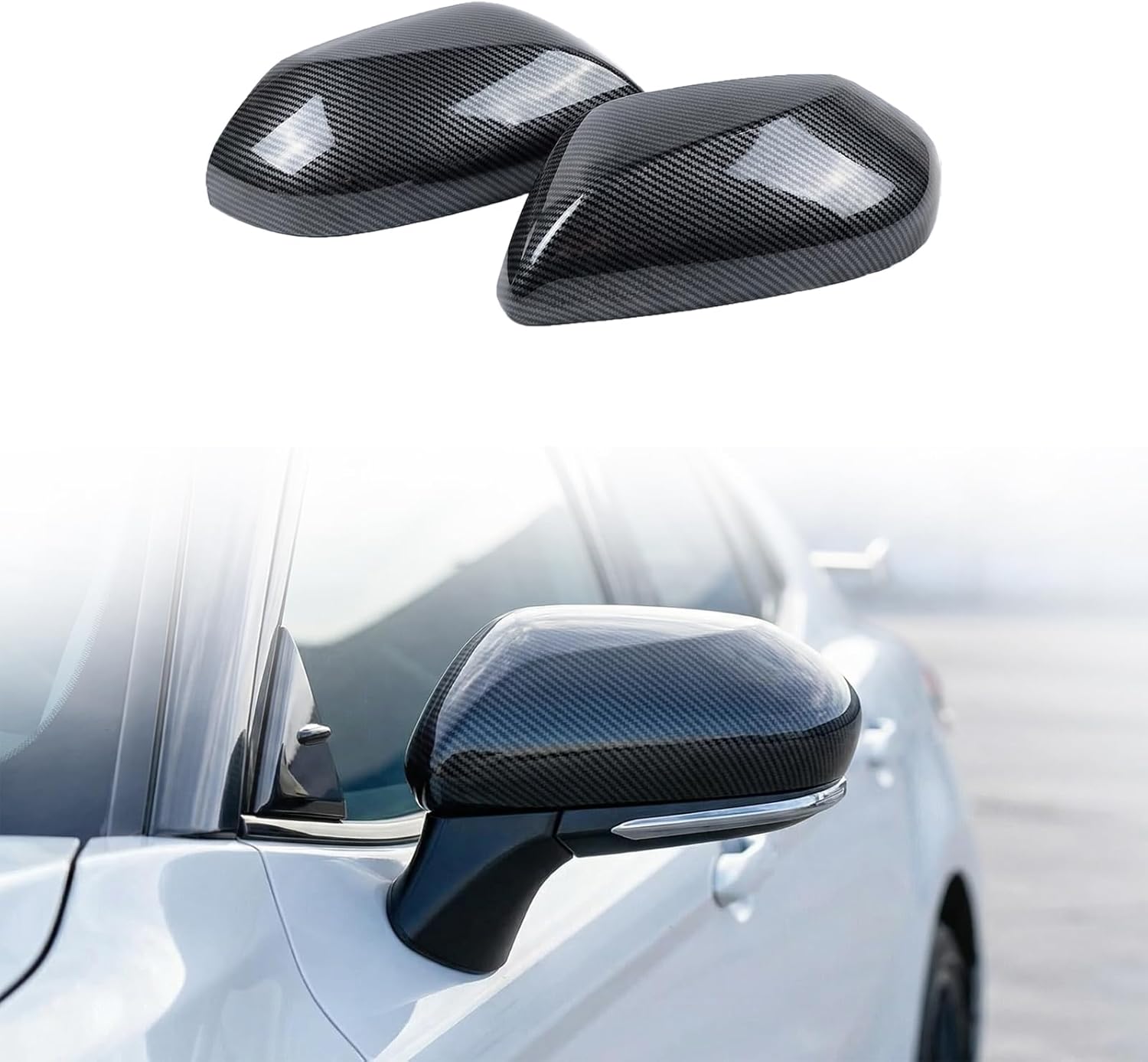 Reanna Compatible with Toyota Camry side rearview mirror decorative cover2026 2025 2024 2023 2021 2020 2019 2018 Automotive rearview mirror accessories (carbon fiber type)