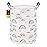 HUNRUNG Laundry Hamper,Large Canvas Fabric Lightweight Storage Basket Toy Organizer Dirty Clothes Collapsible Waterproof for College DormsRound-Rainbow