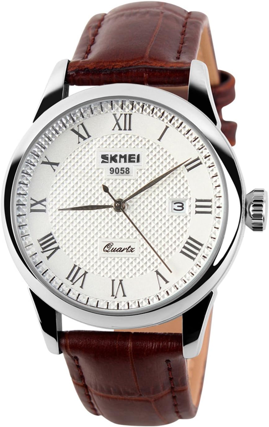 Men's Watch - CARFUL Watch Men Sport Leather Watch with Time Date Display Waterproof Watch for Men