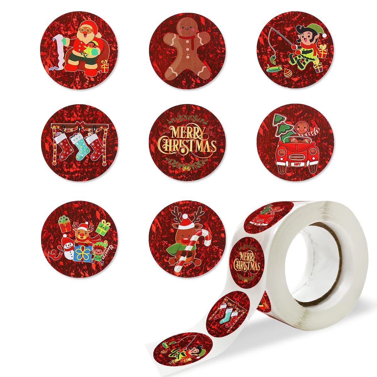 Lot De 200+ étiquettes Et Sceaux De Noël Vintage Hallmark - Multicolore, Papier, Neuf