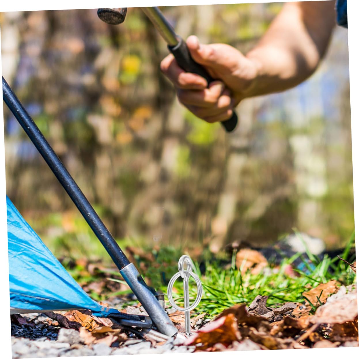 WOONEKY 40piezas Postes De Fibra para Tiendas De Campaña Conectores para Camping y Mochilerismo Kit De Reparación con Anillos y Pasadores para Senderismo y Actividades Al Aire